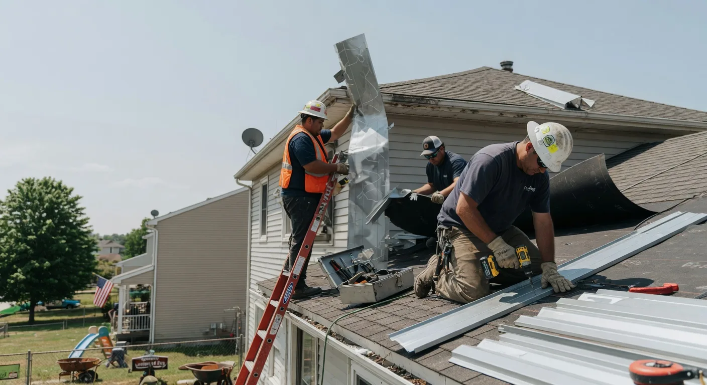 Storm Damage Metal Roof Repair in Harford, NY